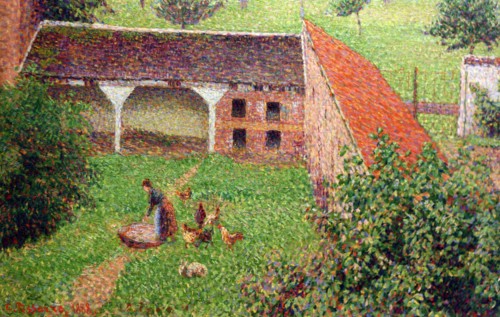 View from my Window, Eragny-sur-Epte, by Camille Pissarro (1830-1903)