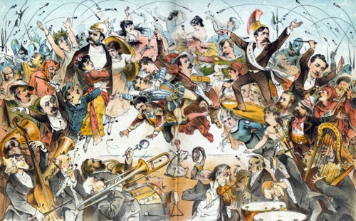 The Operatic War in New York by Joseph Keppler