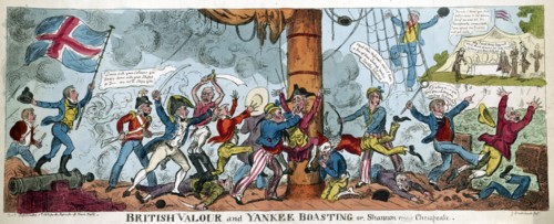 Cartoon Depicting a British Boarding Party