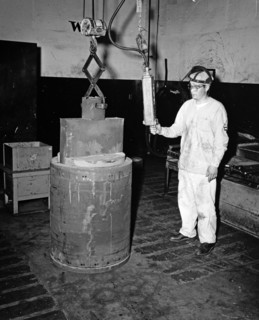 Depleted uranium ingot foundry at Rocky Flats Plant