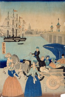 Igirisukoku Rondon no zu (Picture of London, England). by Yoshitora Utagawa