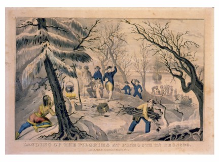 Landing of the Pilgrims at Plymouth.