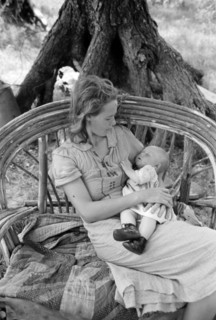 Wife and child Camping