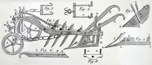 Wheeled Plough with Four Coulters