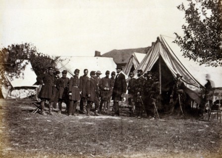 President Lincoln on battle-field of Antietam