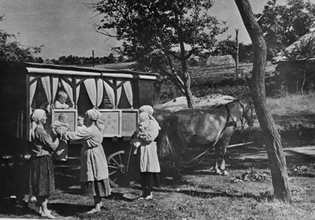 Collective farm nursery-on-wheels in the USSR