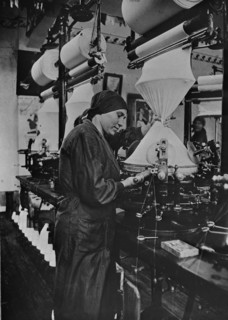 Woman worker in a textile plant in the USSR