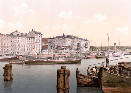 Steamship wharf, Stettin Harbour, Pomerania
