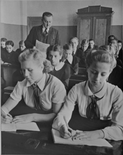 Sixth grade school room in the Latvian USSR