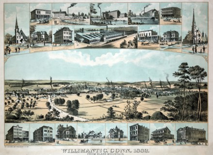Bird's-eye view of Willimantic
