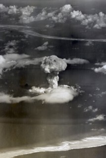 Mushroom cloud on Bikini Atoll