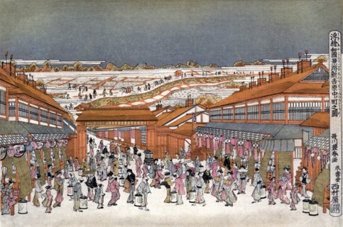 Perspective picture of famous places of Japan