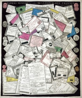 Variety of French revolutionary assignats