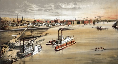 A Mississippi River scene