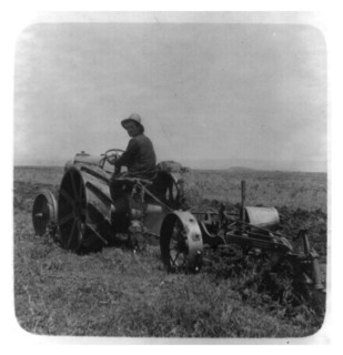 Tractor used in farming, USA