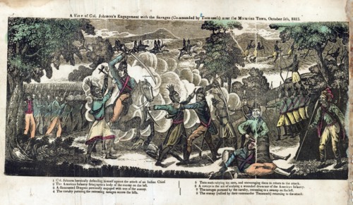 Battle between American forces under the command of Colonel Richard M. Johnson