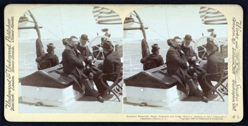 US President Theodore Roosevelt sailing 1904