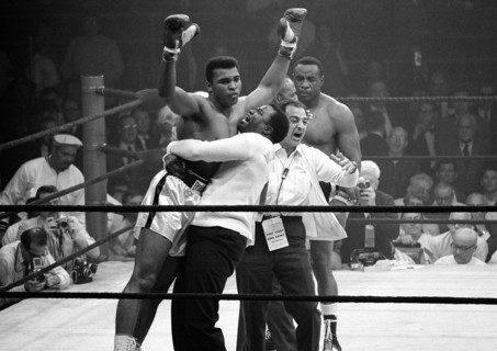 Muhammad Ali   after his rematch with boxer Sonny Liston
