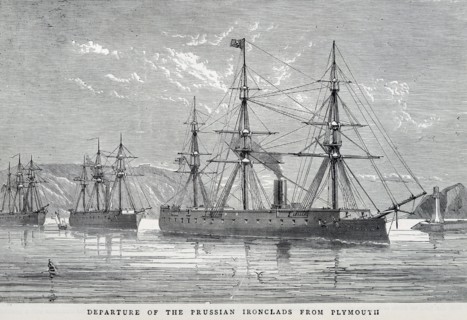Departure of the Prussian Ironclads from Plymouth