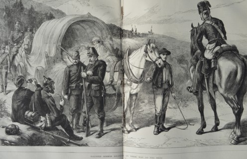 Wounded Prussian Soldiers on Their Way to the Rear