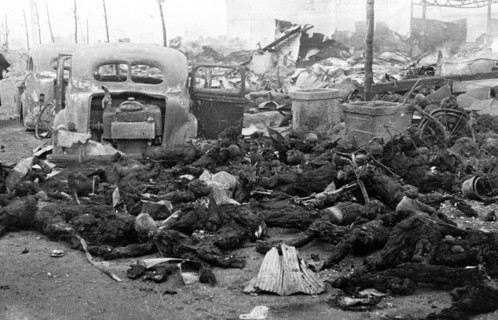 Photograph of the Remains of Japanese Civilians