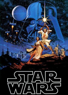 Film poster for George Lucas film 'Star Wars'