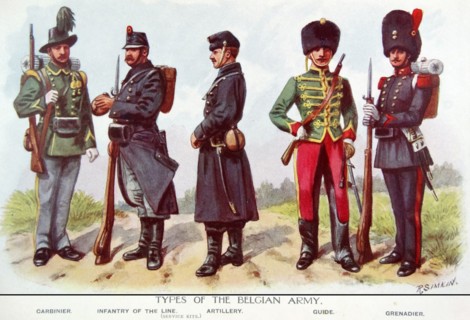 Belgian infantry uniforms during WWI