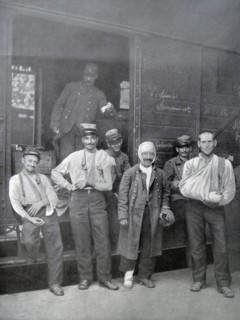 French hospital train in France during WWI