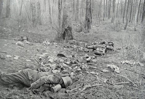 German soldiers killed  in action in France during the spring of 1918. WWI