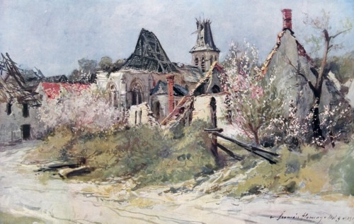 WWI: The ruined village of Craonnelle, France 1917