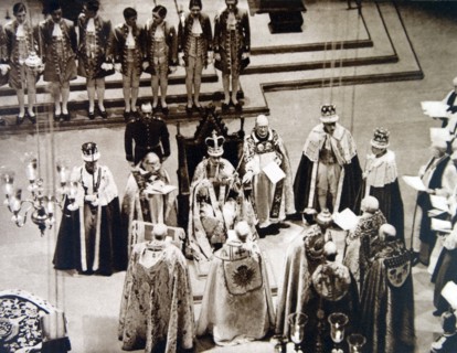 Coronation of British King George VI in Westminster Abbey