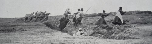 WWI: Russian infantry on the attack 1914