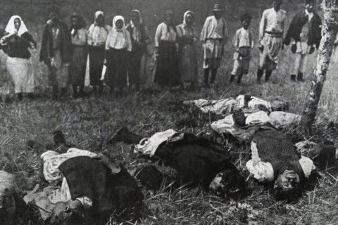 Masacres by Austrian forces of serbians in the opening weeks of WWI