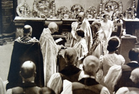 Coronation of British King George VI in Westminster Abbey