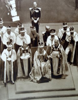 Coronation of British King George VI in Westminster Abbey