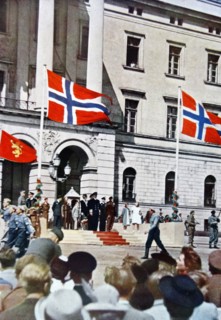 The King of Norway Haakon VII and his family