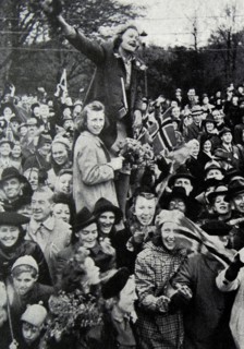 norwegians gather in Oslo, to celebrate the liberation of Norway after WWII