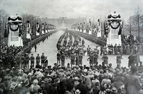 Victory parade 22nd March 1919 London to celebrate the end of WWI