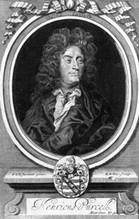 Portrait of English composer Henry Purcell