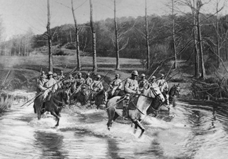 French cavalry cross the River Meuse