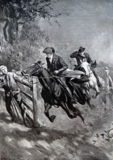 Lord Conyngham (left) and the Archbishop of Canterbury ride to Queen Victoria