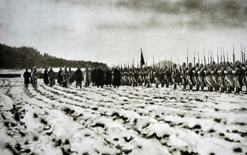 General Joffre reviews French troops in Lorraine 1917 WWI