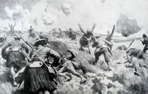 British troops charge at the battle of hooge; in Belgium 1917