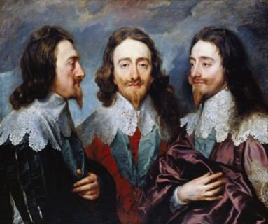 Sir Anthony Van Dyck; Triptych portrait of King Charles I of England