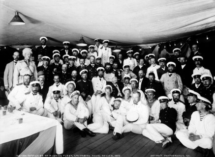 Officers of Russian fleet;   Columbian Naval Review;   1893