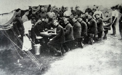 Royal Flying corps field canteen;   England during WWI 1917