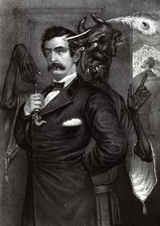 Lincoln's assassin being goaded by the devil