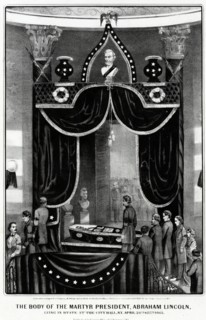 The body of Abraham Lincoln lying in state