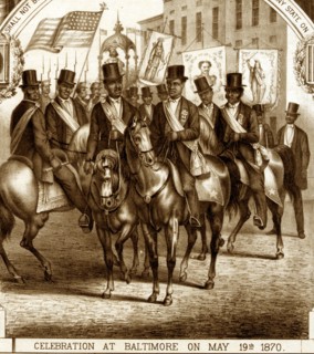 Print commemorating the Fifteenth Amendment