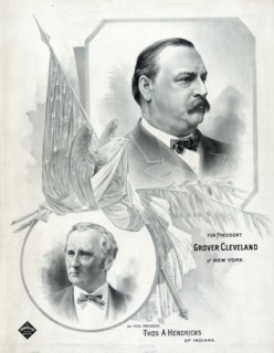 Campaign material for Cleveland and Hendricks